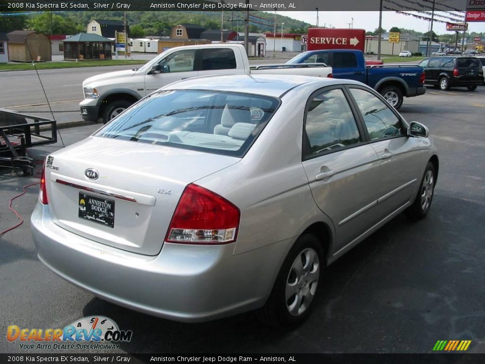2008 Kia Spectra EX Sedan Silver / Gray Photo #6