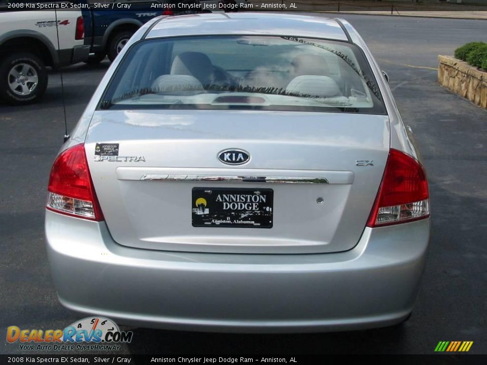2008 Kia Spectra EX Sedan Silver / Gray Photo #7