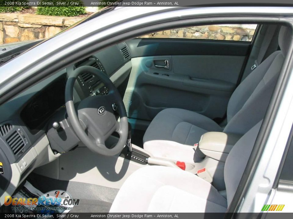2008 Kia Spectra EX Sedan Silver / Gray Photo #9