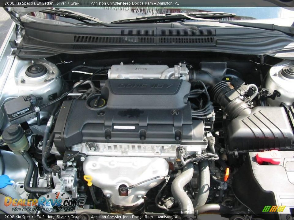 2008 Kia Spectra EX Sedan Silver / Gray Photo #10
