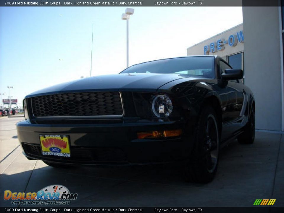 2009 Ford Mustang Bullitt Coupe Dark Highland Green Metallic / Dark Charcoal Photo #1