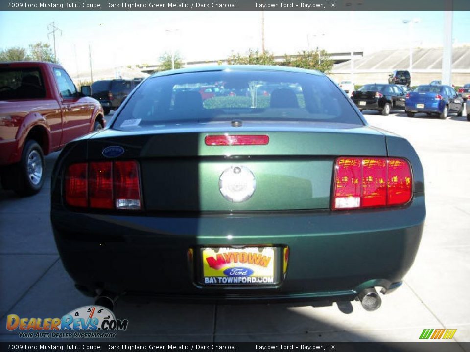 2009 Ford Mustang Bullitt Coupe Dark Highland Green Metallic / Dark Charcoal Photo #3