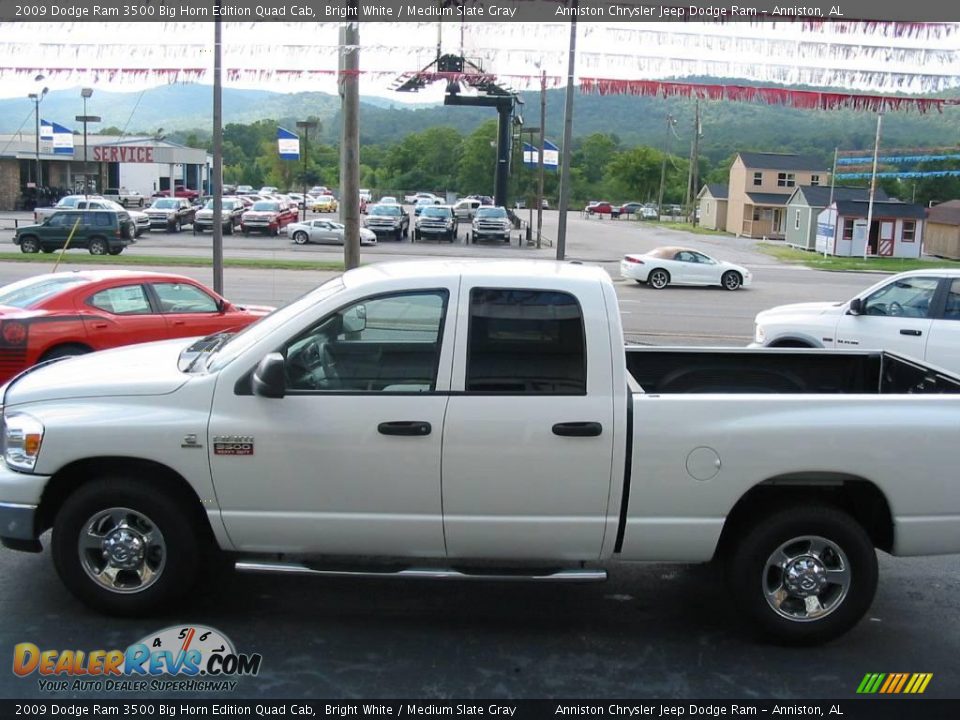 2009 Dodge Ram 3500 Big Horn Edition Quad Cab Bright White / Medium Slate Gray Photo #1