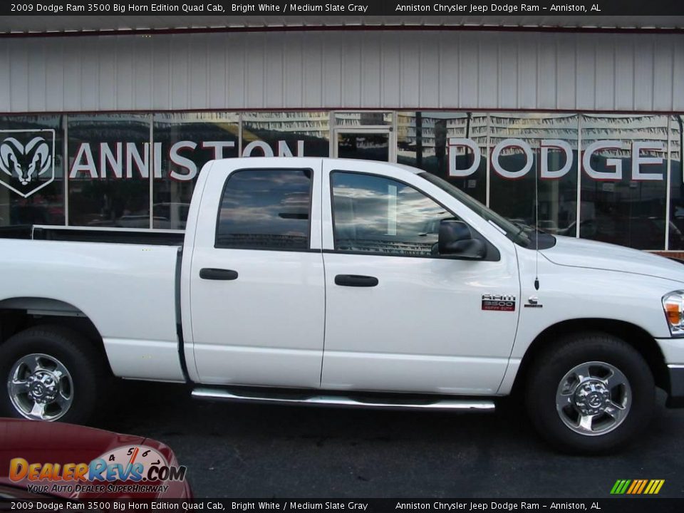 2009 Dodge Ram 3500 Big Horn Edition Quad Cab Bright White / Medium Slate Gray Photo #5