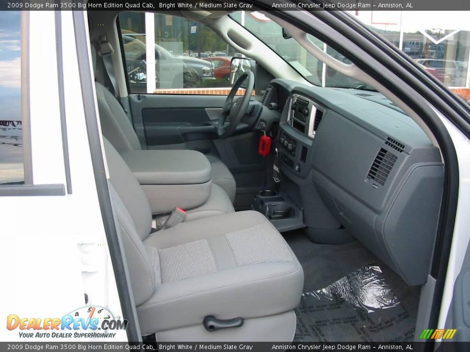 2009 Dodge Ram 3500 Big Horn Edition Quad Cab Bright White / Medium Slate Gray Photo #6