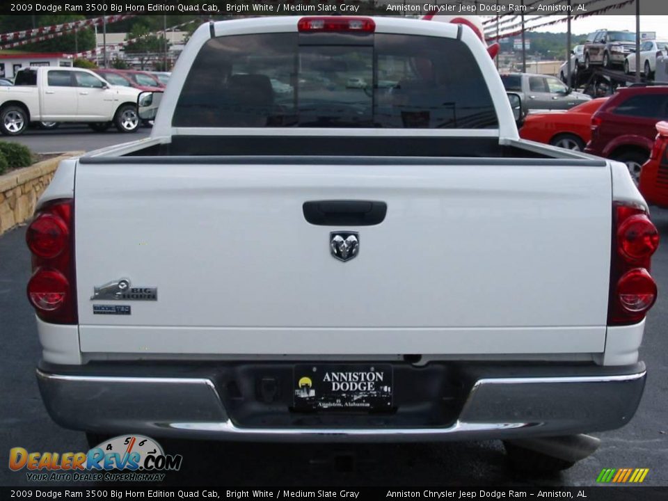 2009 Dodge Ram 3500 Big Horn Edition Quad Cab Bright White / Medium Slate Gray Photo #9