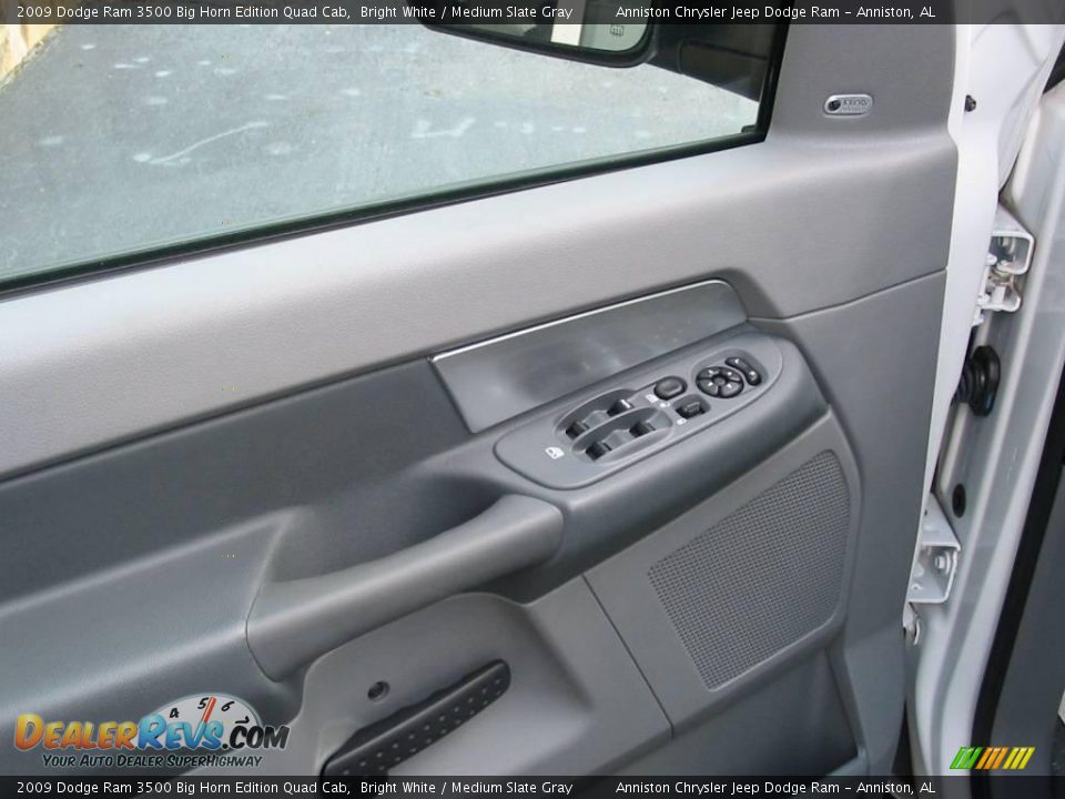 2009 Dodge Ram 3500 Big Horn Edition Quad Cab Bright White / Medium Slate Gray Photo #15