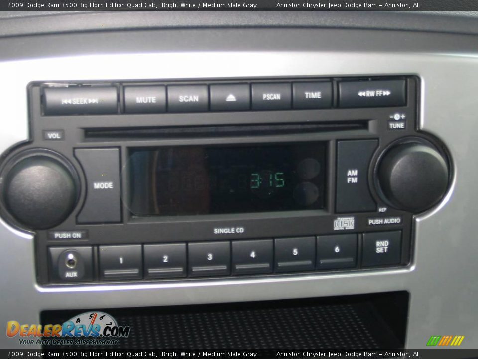 2009 Dodge Ram 3500 Big Horn Edition Quad Cab Bright White / Medium Slate Gray Photo #20