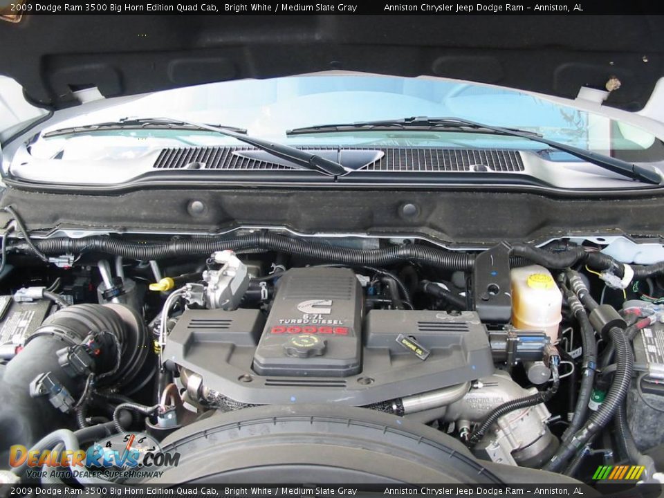 2009 Dodge Ram 3500 Big Horn Edition Quad Cab Bright White / Medium Slate Gray Photo #21