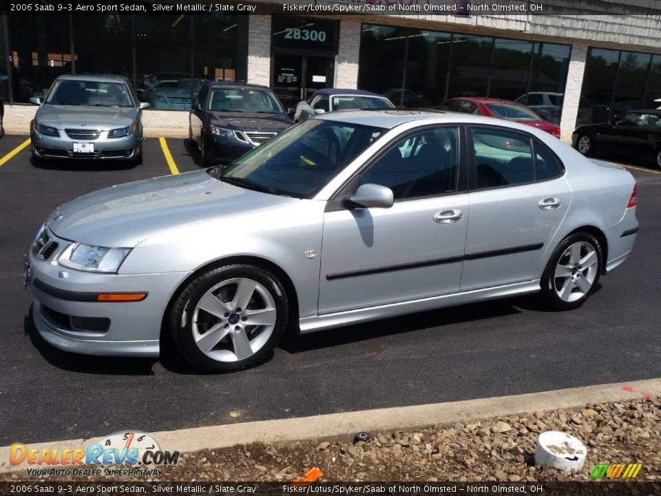 2006 Saab 9-3 Aero Sport Sedan Silver Metallic / Slate Gray Photo #4
