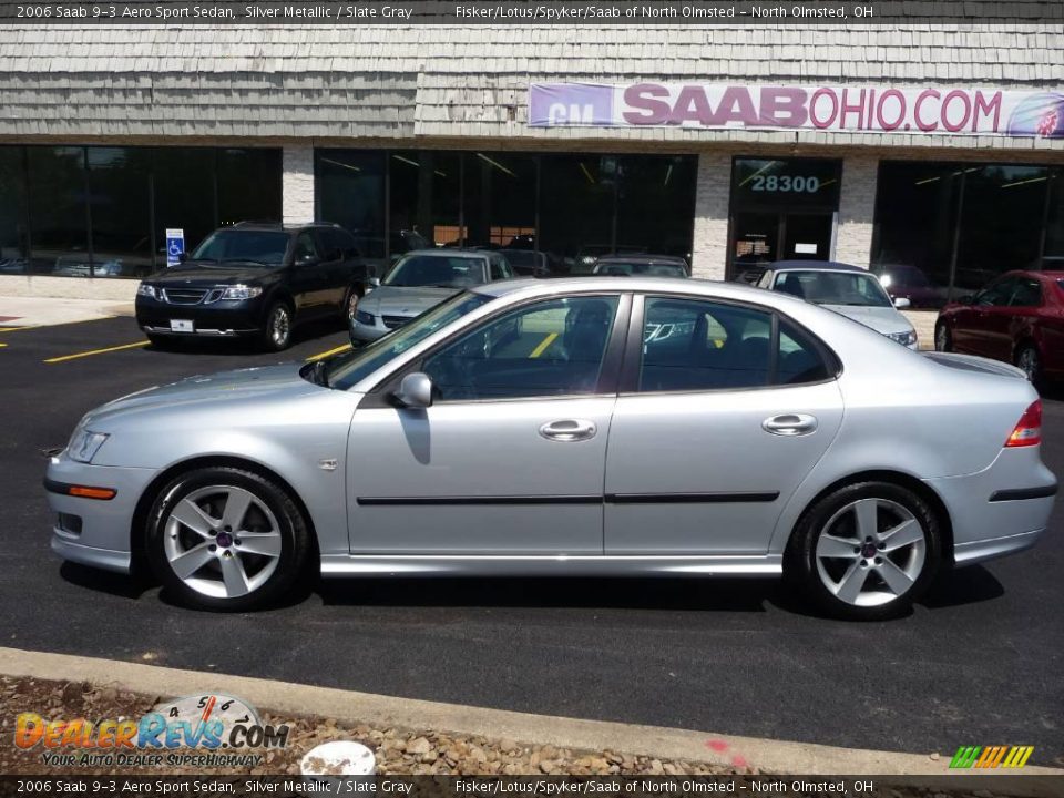 2006 Saab 9-3 Aero Sport Sedan Silver Metallic / Slate Gray Photo #5