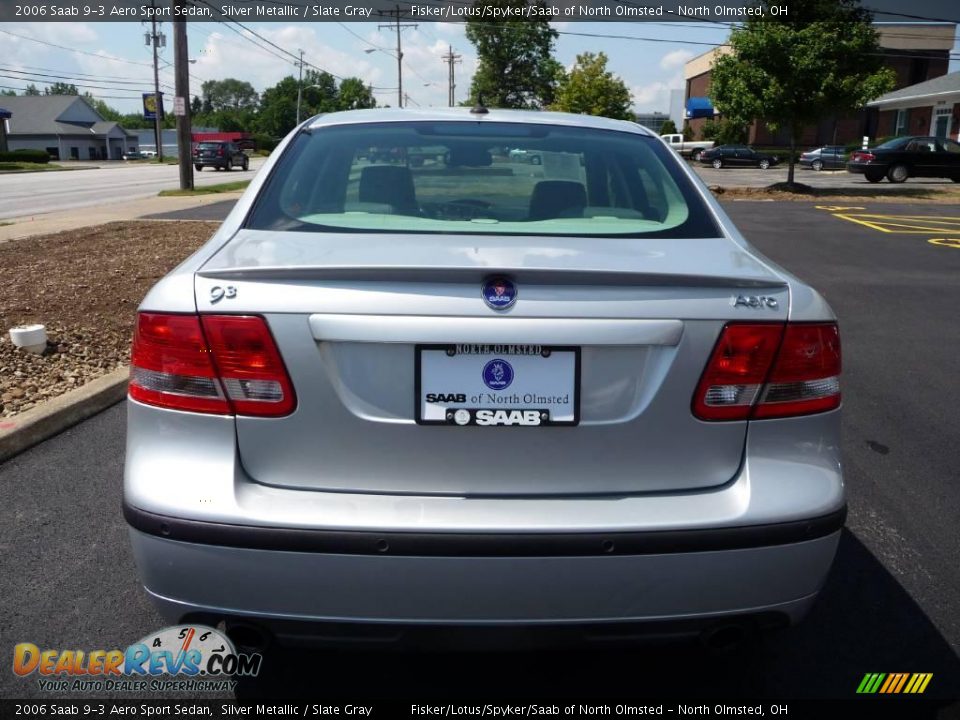 2006 Saab 9-3 Aero Sport Sedan Silver Metallic / Slate Gray Photo #7
