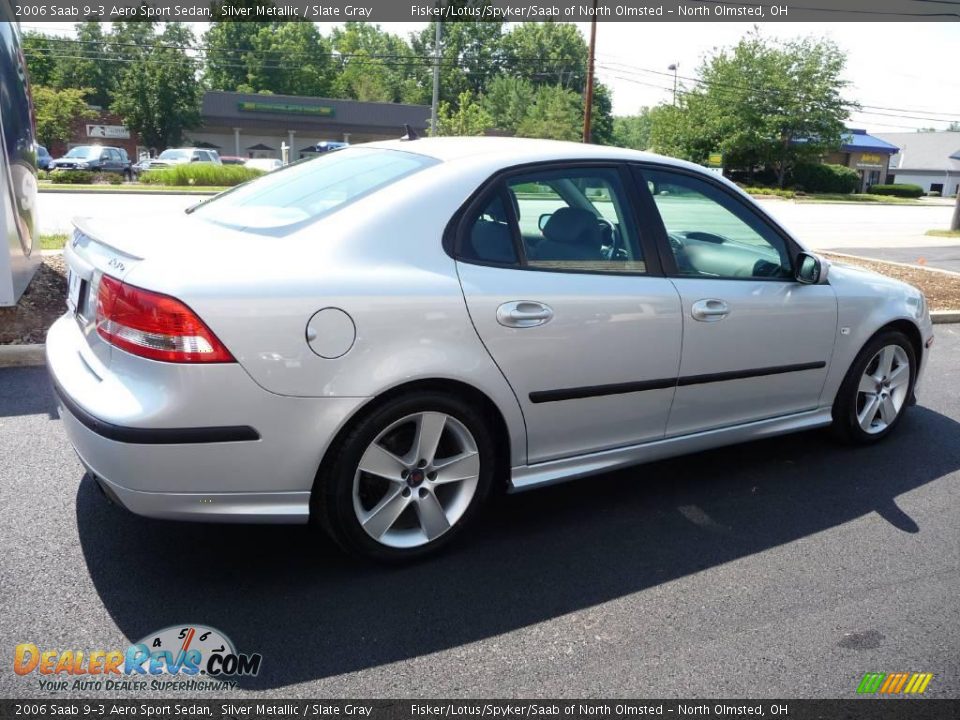 2006 Saab 9-3 Aero Sport Sedan Silver Metallic / Slate Gray Photo #8