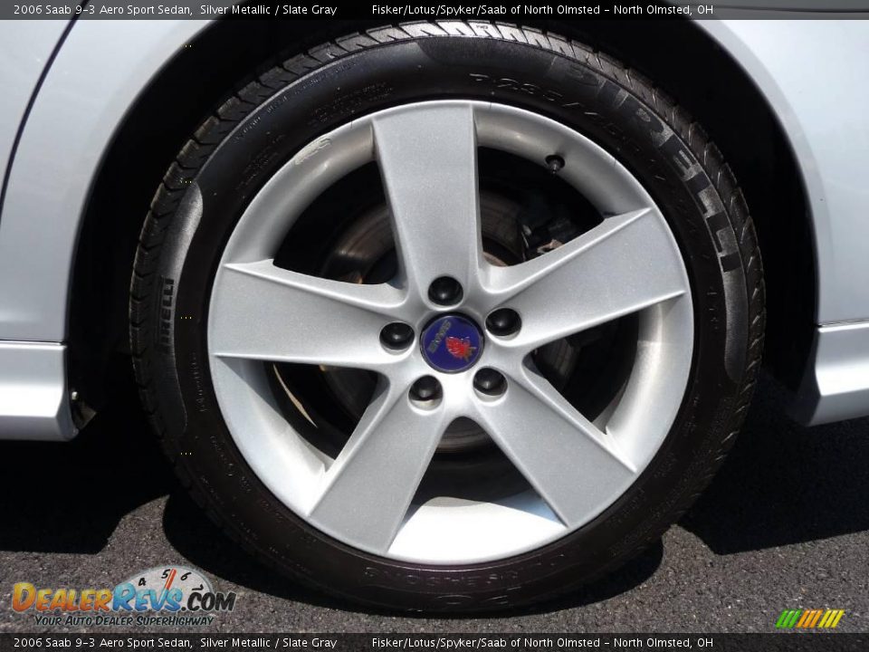 2006 Saab 9-3 Aero Sport Sedan Silver Metallic / Slate Gray Photo #9