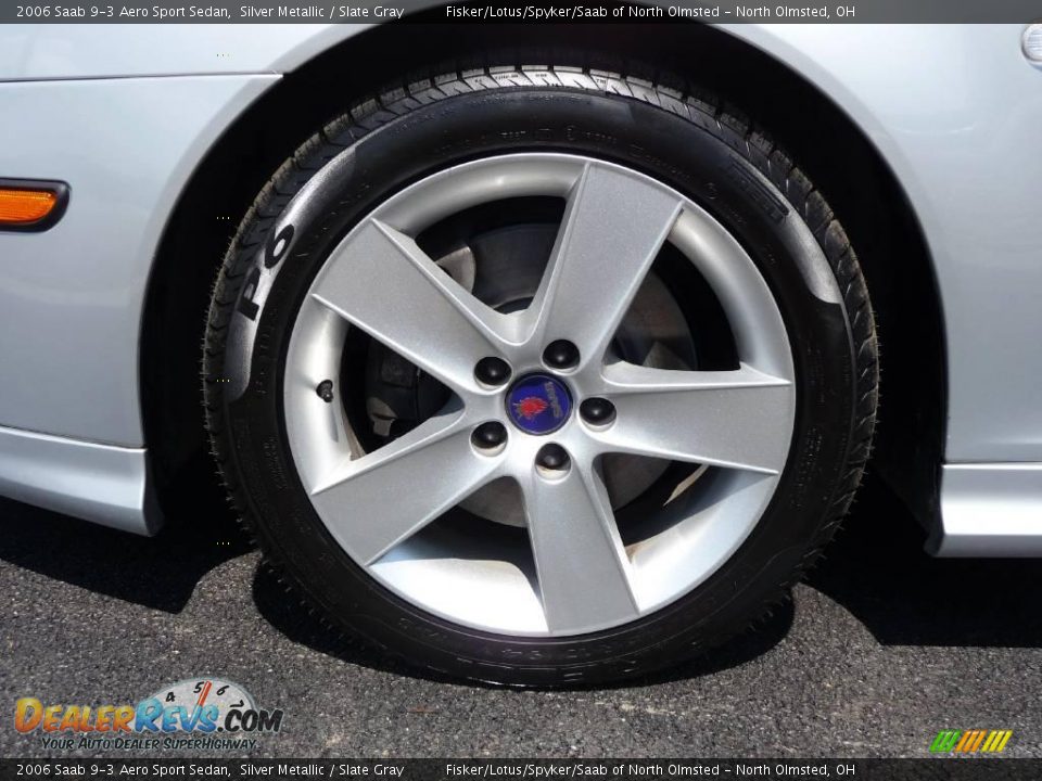 2006 Saab 9-3 Aero Sport Sedan Silver Metallic / Slate Gray Photo #10
