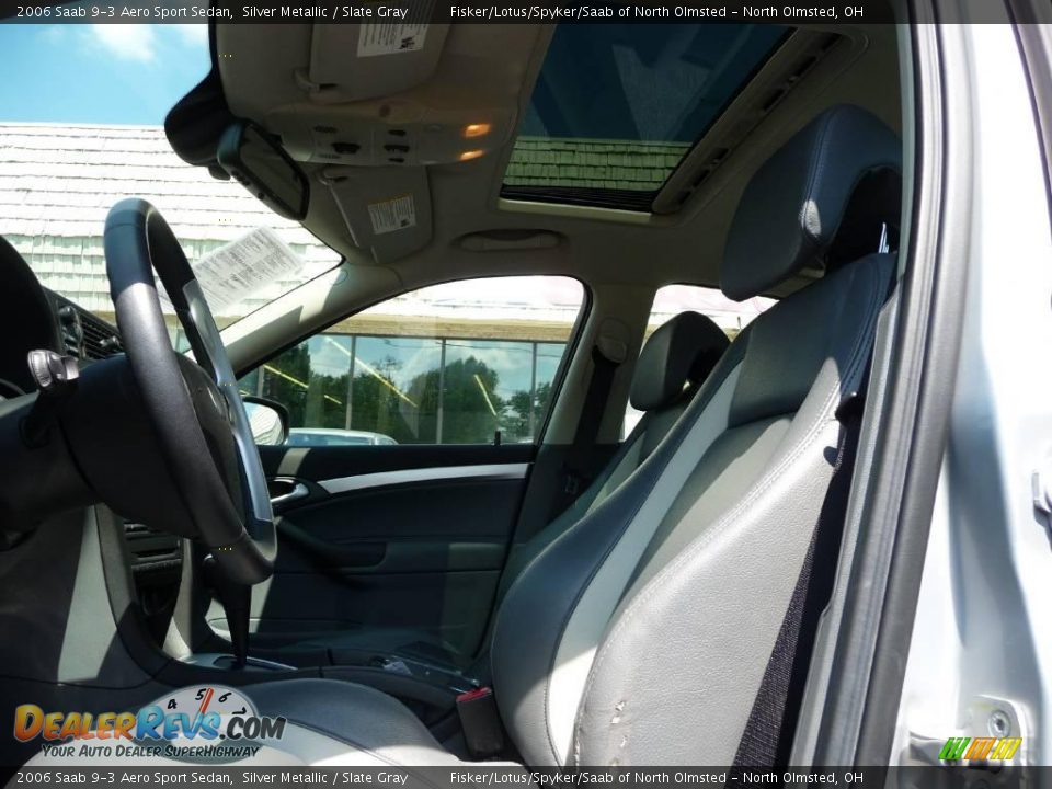 2006 Saab 9-3 Aero Sport Sedan Silver Metallic / Slate Gray Photo #15