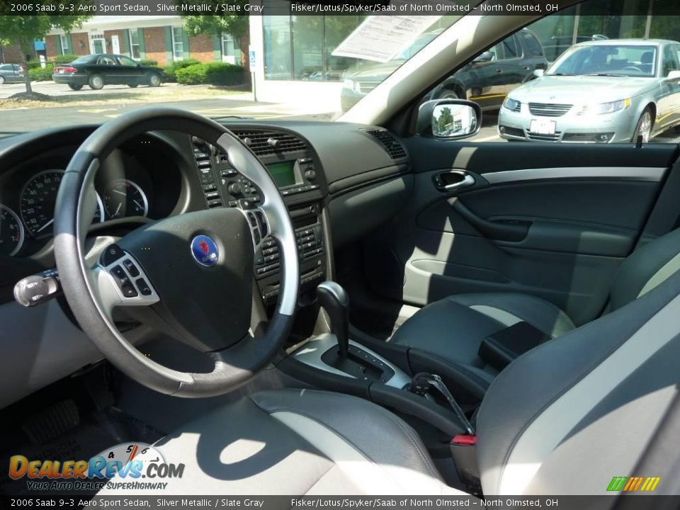 2006 Saab 9-3 Aero Sport Sedan Silver Metallic / Slate Gray Photo #17