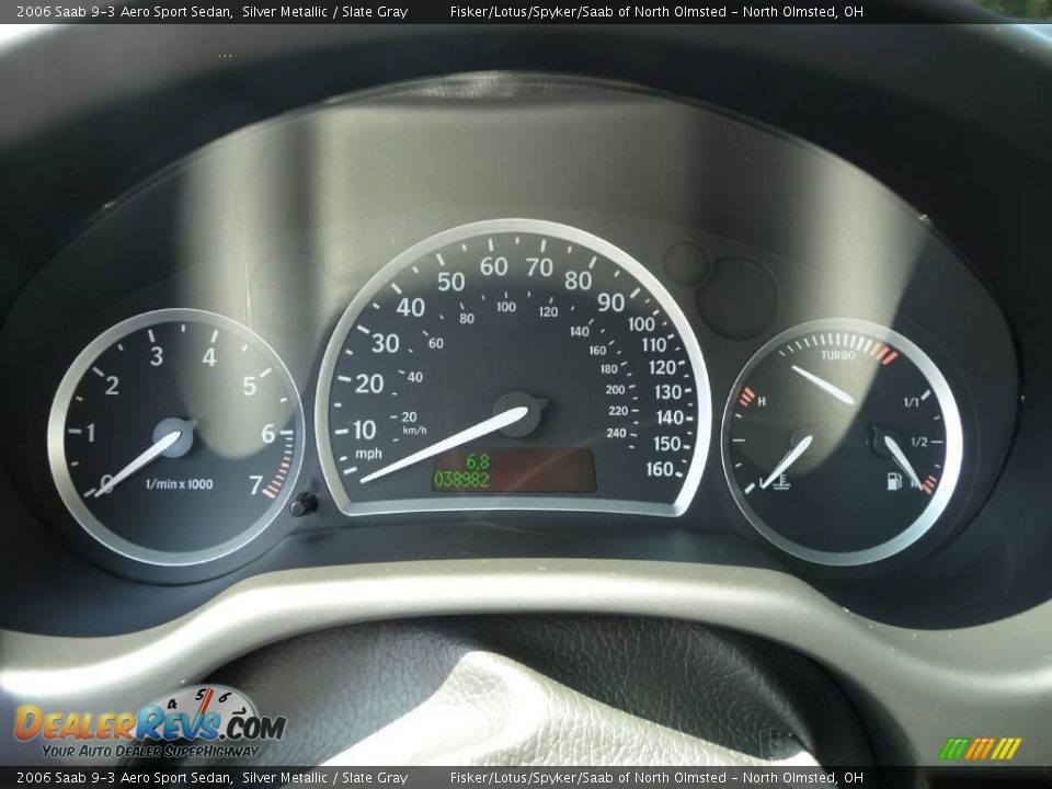 2006 Saab 9-3 Aero Sport Sedan Silver Metallic / Slate Gray Photo #18