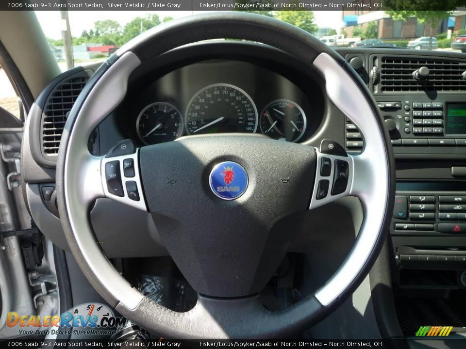 2006 Saab 9-3 Aero Sport Sedan Silver Metallic / Slate Gray Photo #19