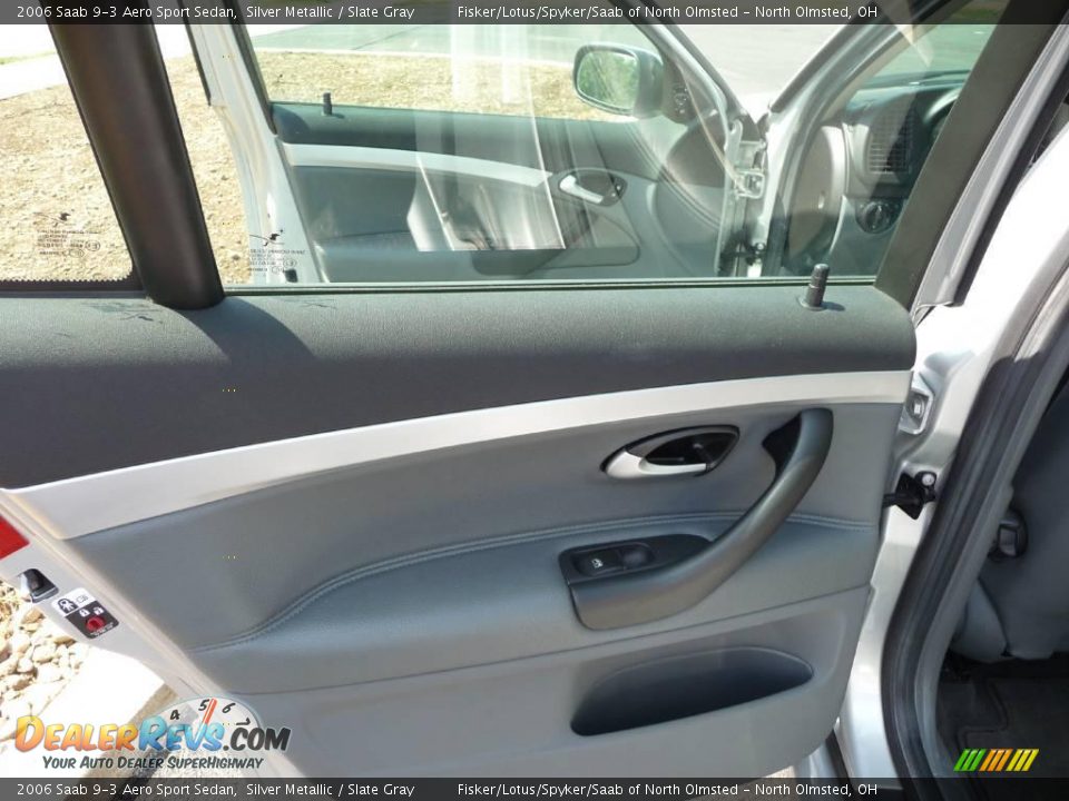 2006 Saab 9-3 Aero Sport Sedan Silver Metallic / Slate Gray Photo #21
