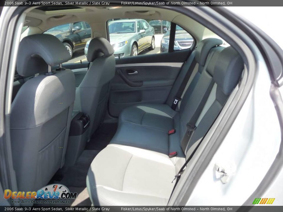 2006 Saab 9-3 Aero Sport Sedan Silver Metallic / Slate Gray Photo #22