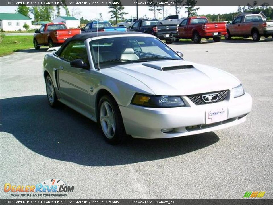 2004 Ford Mustang GT Convertible Silver Metallic / Medium Graphite Photo #2