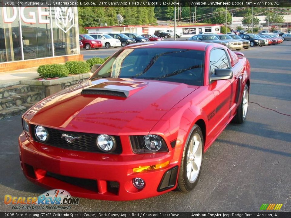 2008 Ford Mustang GT/CS California Special Coupe Dark Candy Apple Red / Charcoal Black/Dove Photo #3