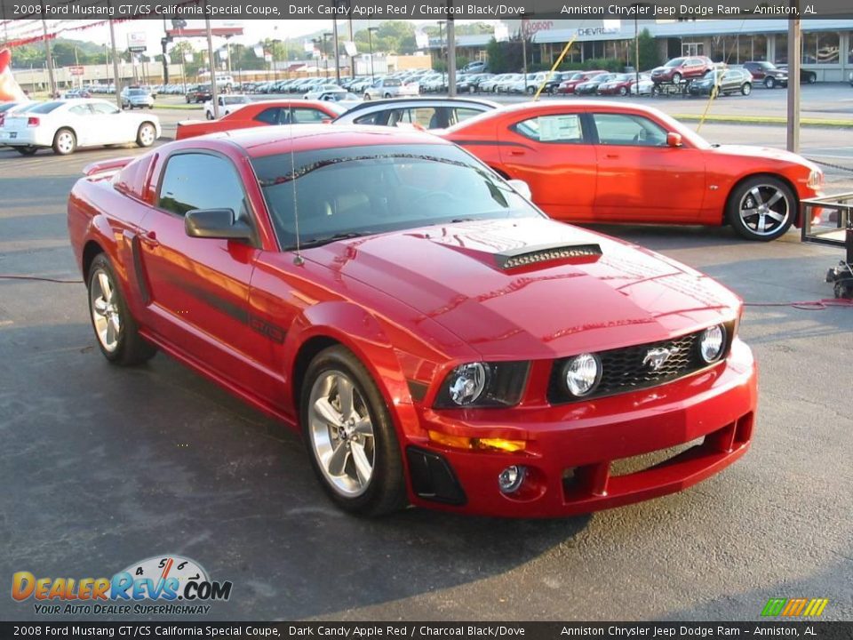 2008 Ford Mustang GT/CS California Special Coupe Dark Candy Apple Red / Charcoal Black/Dove Photo #6