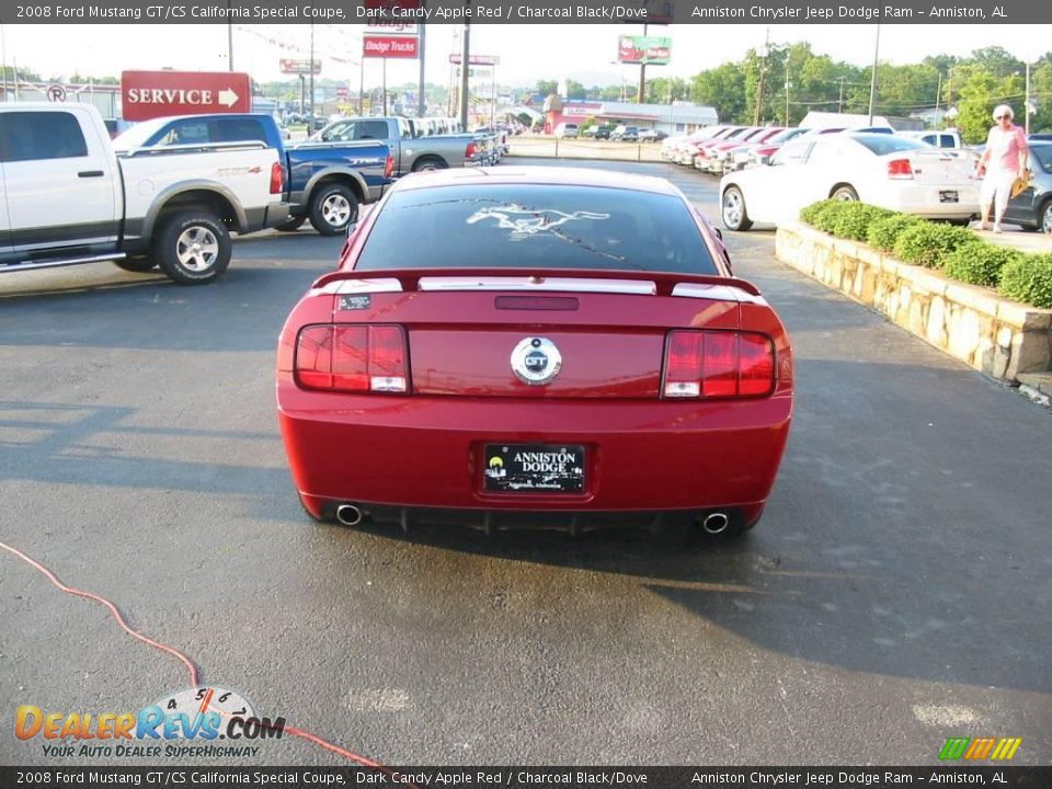 2008 Ford Mustang GT/CS California Special Coupe Dark Candy Apple Red / Charcoal Black/Dove Photo #11