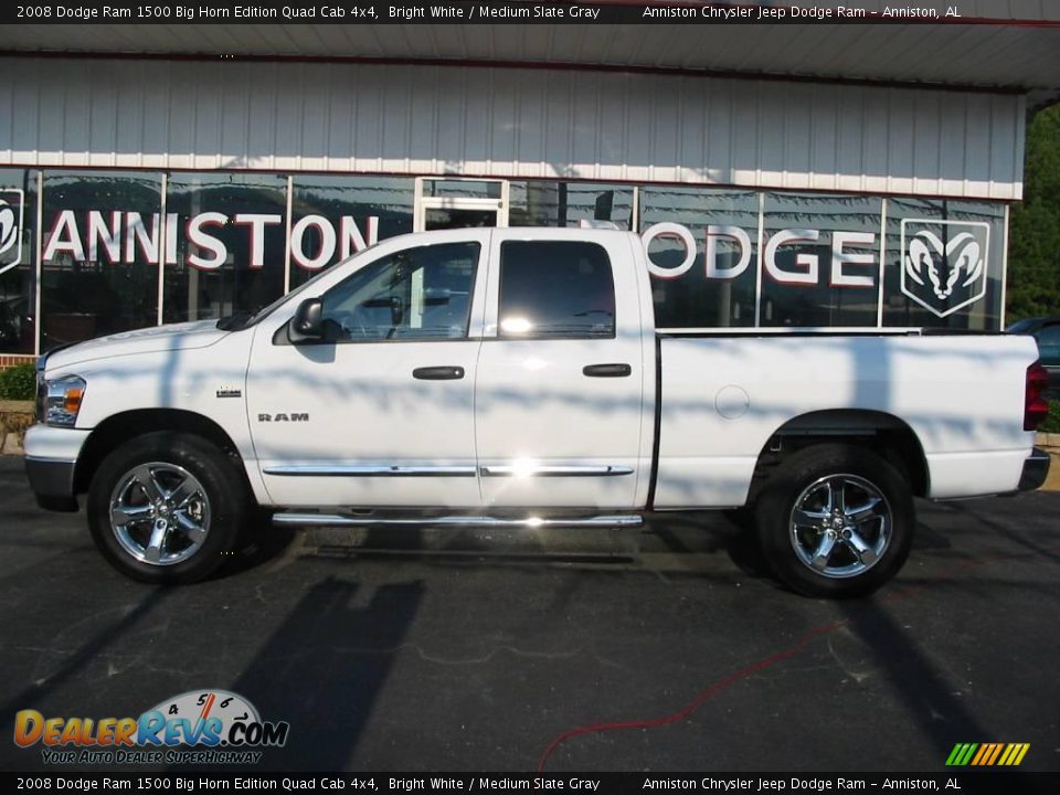 2008 Dodge Ram 1500 Big Horn Edition Quad Cab 4x4 Bright White / Medium Slate Gray Photo #1