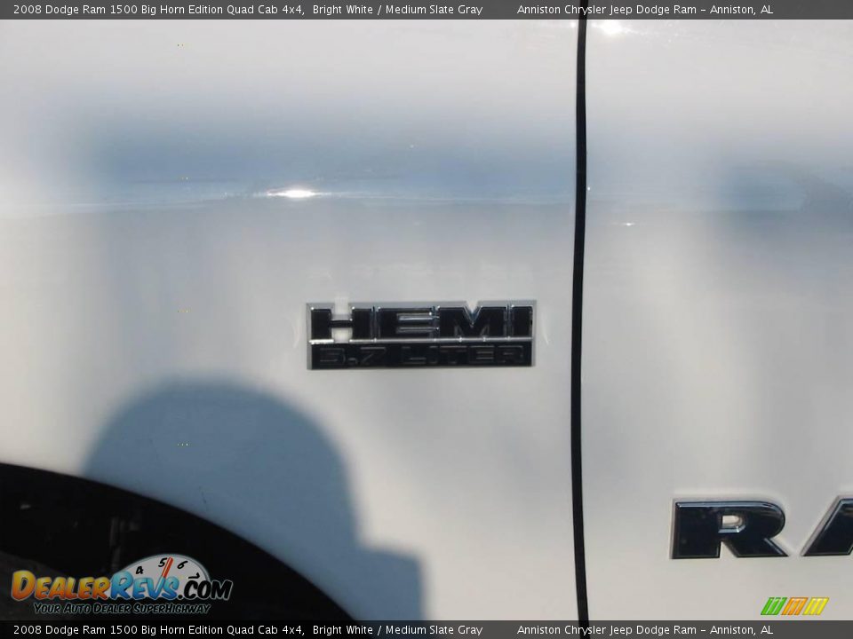 2008 Dodge Ram 1500 Big Horn Edition Quad Cab 4x4 Bright White / Medium Slate Gray Photo #3