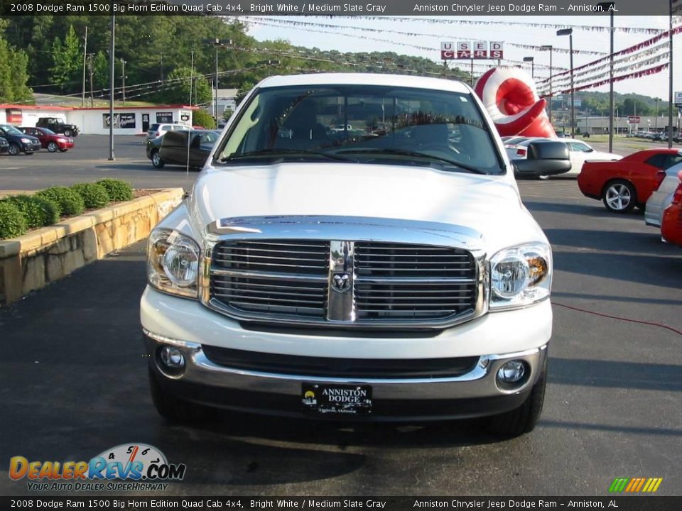 2008 Dodge Ram 1500 Big Horn Edition Quad Cab 4x4 Bright White / Medium Slate Gray Photo #5