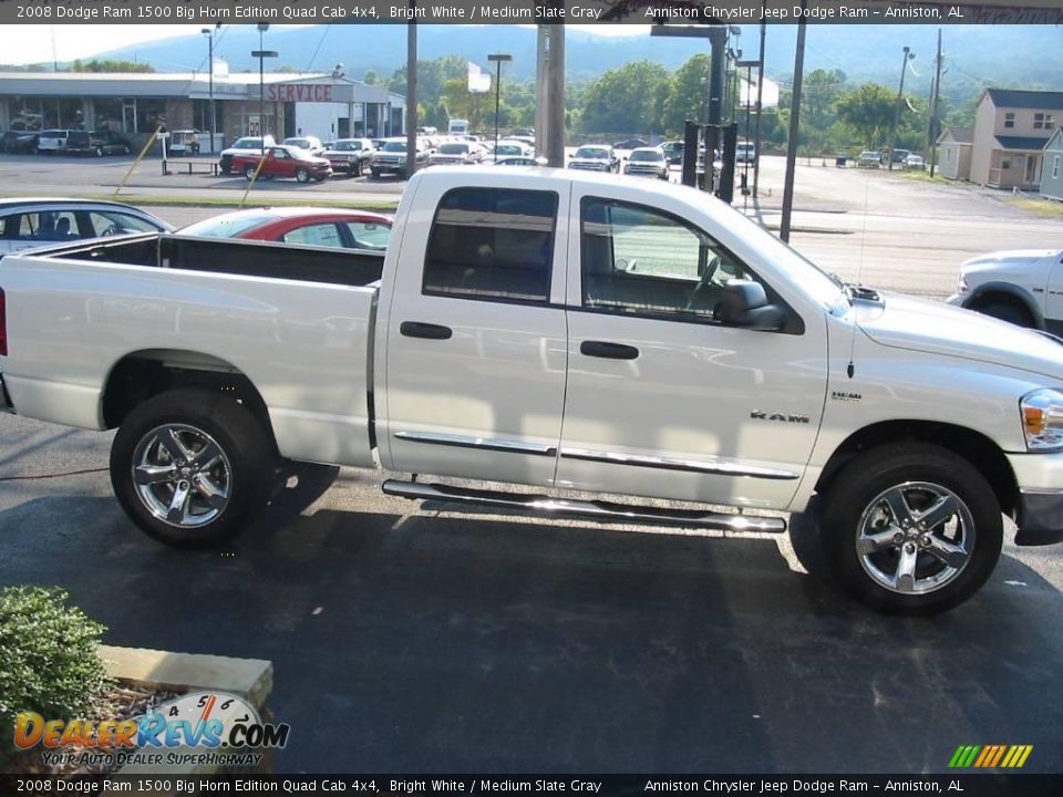 2008 Dodge Ram 1500 Big Horn Edition Quad Cab 4x4 Bright White / Medium Slate Gray Photo #7