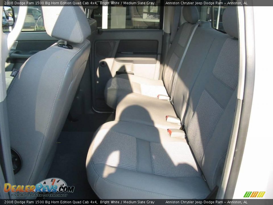 2008 Dodge Ram 1500 Big Horn Edition Quad Cab 4x4 Bright White / Medium Slate Gray Photo #12