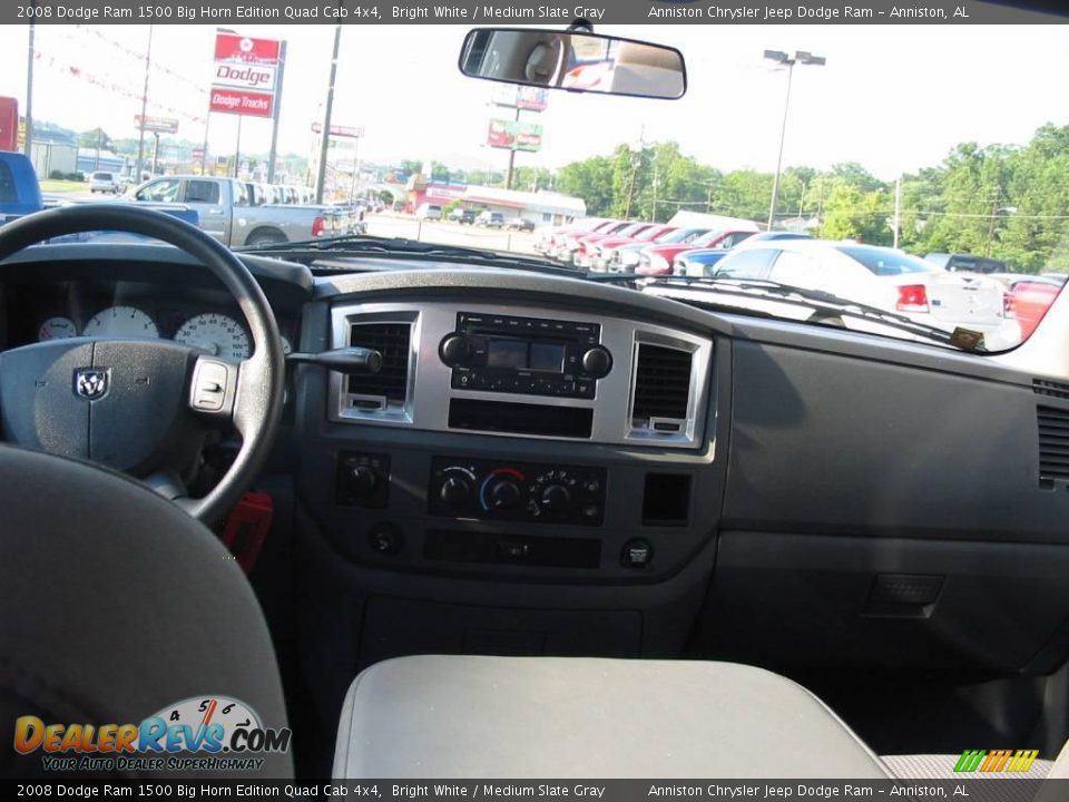 2008 Dodge Ram 1500 Big Horn Edition Quad Cab 4x4 Bright White / Medium Slate Gray Photo #13