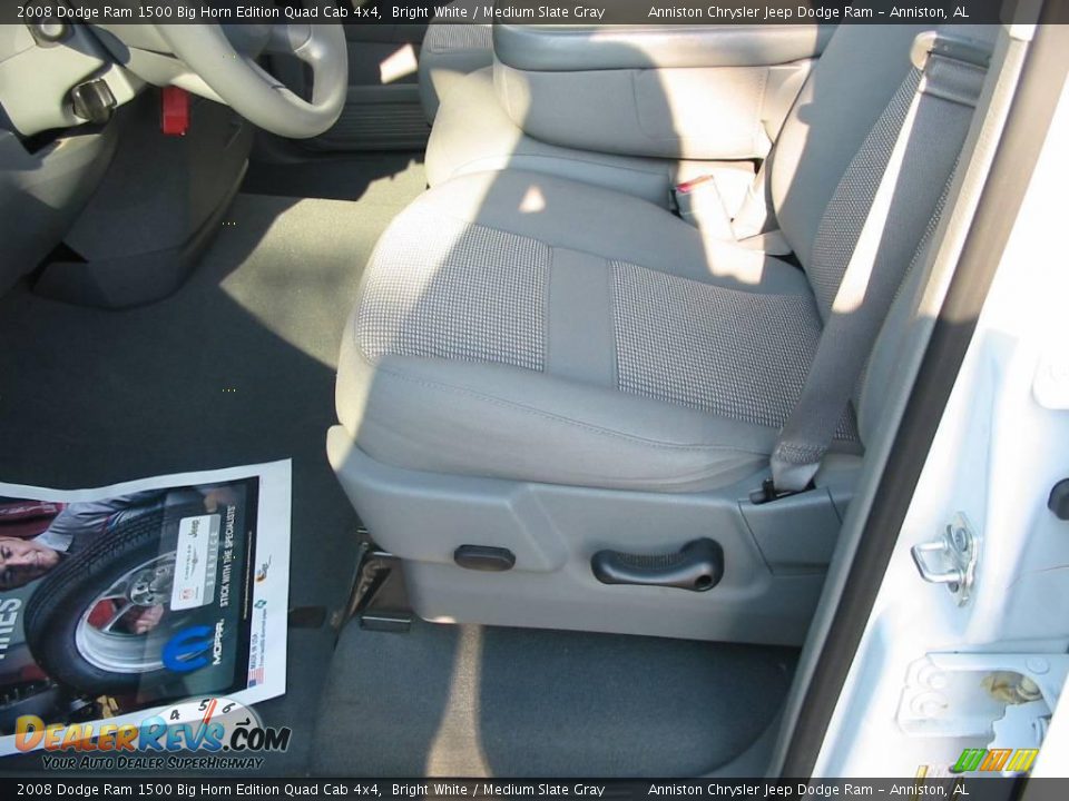 2008 Dodge Ram 1500 Big Horn Edition Quad Cab 4x4 Bright White / Medium Slate Gray Photo #15