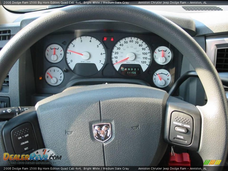 2008 Dodge Ram 1500 Big Horn Edition Quad Cab 4x4 Bright White / Medium Slate Gray Photo #18