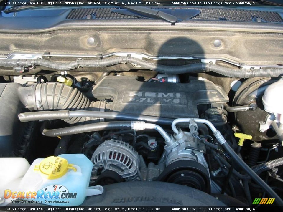 2008 Dodge Ram 1500 Big Horn Edition Quad Cab 4x4 Bright White / Medium Slate Gray Photo #26