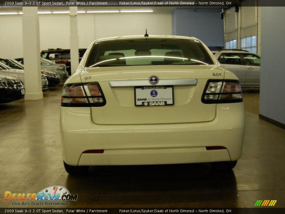 2009 Saab 9-3 2.0T Sport Sedan Polar White / Parchment Photo #4