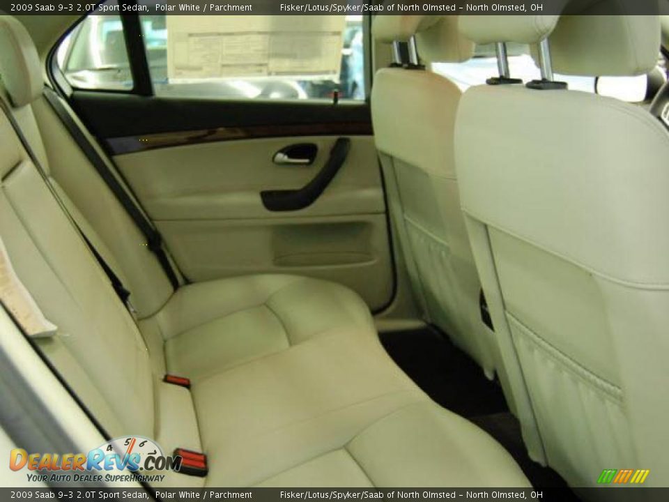 2009 Saab 9-3 2.0T Sport Sedan Polar White / Parchment Photo #6