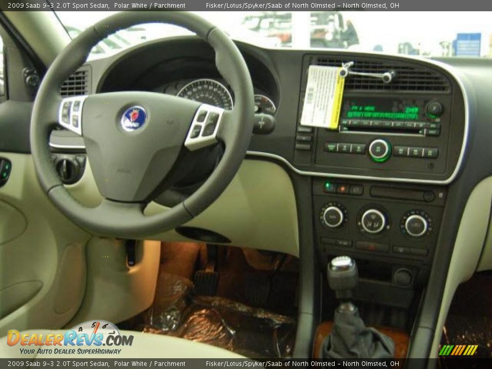 2009 Saab 9-3 2.0T Sport Sedan Polar White / Parchment Photo #7