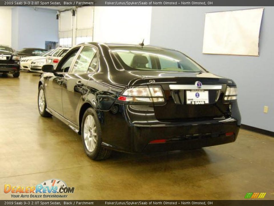 2009 Saab 9-3 2.0T Sport Sedan Black / Parchment Photo #3