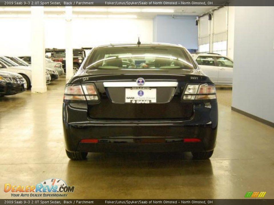 2009 Saab 9-3 2.0T Sport Sedan Black / Parchment Photo #4