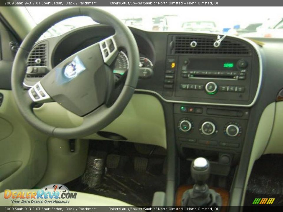 2009 Saab 9-3 2.0T Sport Sedan Black / Parchment Photo #7