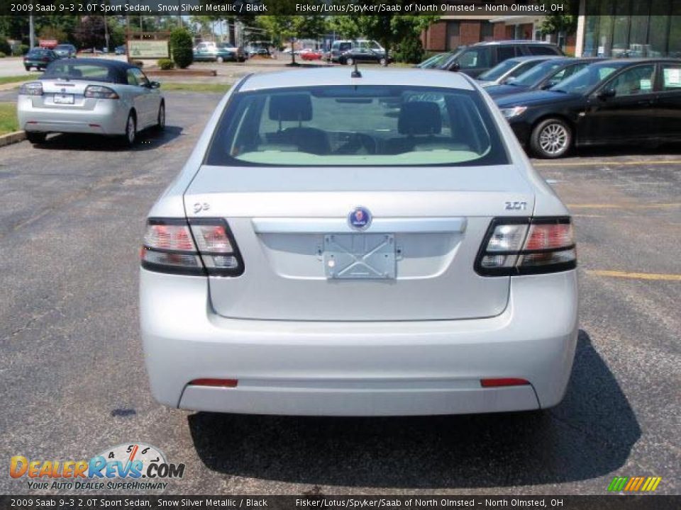 2009 Saab 9-3 2.0T Sport Sedan Snow Silver Metallic / Black Photo #3
