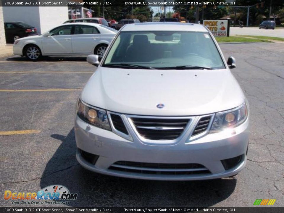 2009 Saab 9-3 2.0T Sport Sedan Snow Silver Metallic / Black Photo #5