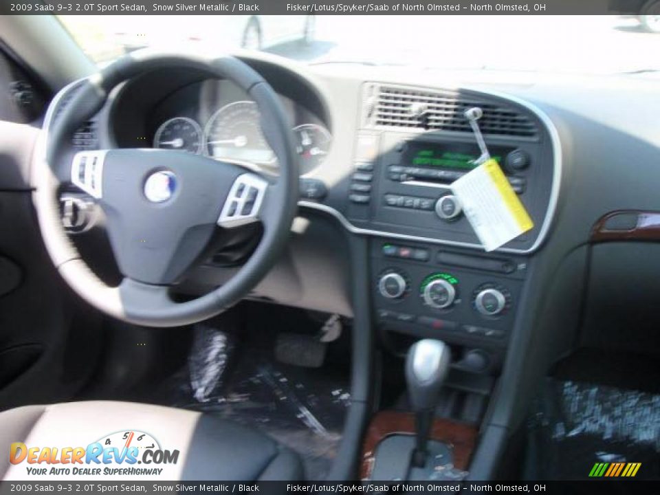 2009 Saab 9-3 2.0T Sport Sedan Snow Silver Metallic / Black Photo #6