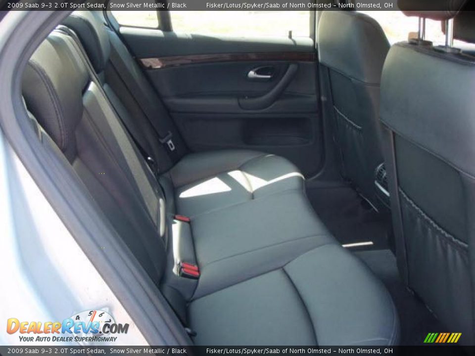 2009 Saab 9-3 2.0T Sport Sedan Snow Silver Metallic / Black Photo #7