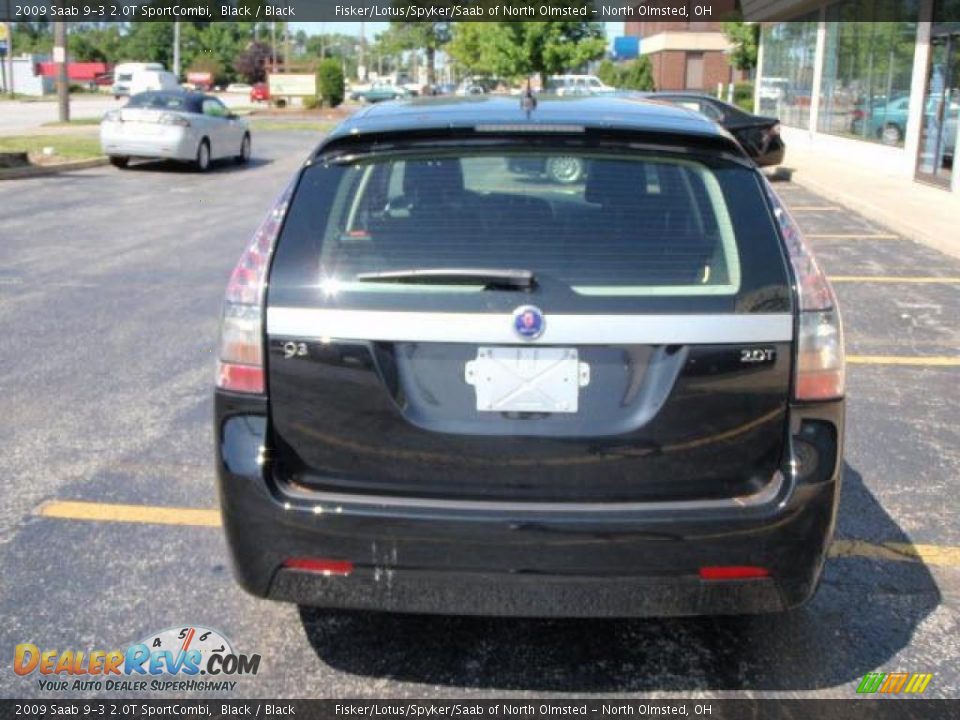 2009 Saab 9-3 2.0T SportCombi Black / Black Photo #3