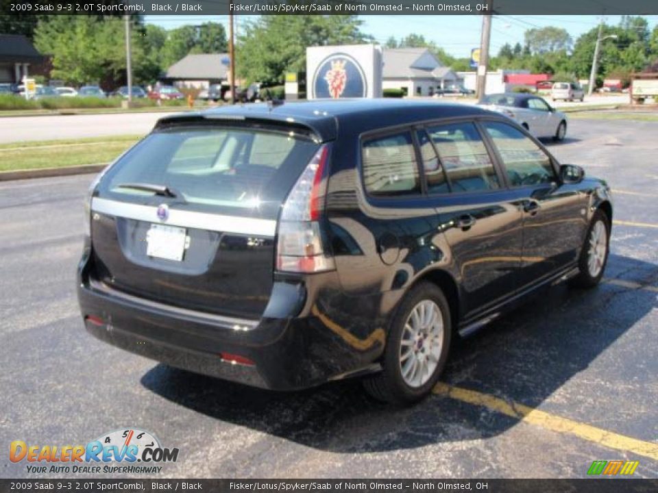 2009 Saab 9-3 2.0T SportCombi Black / Black Photo #4